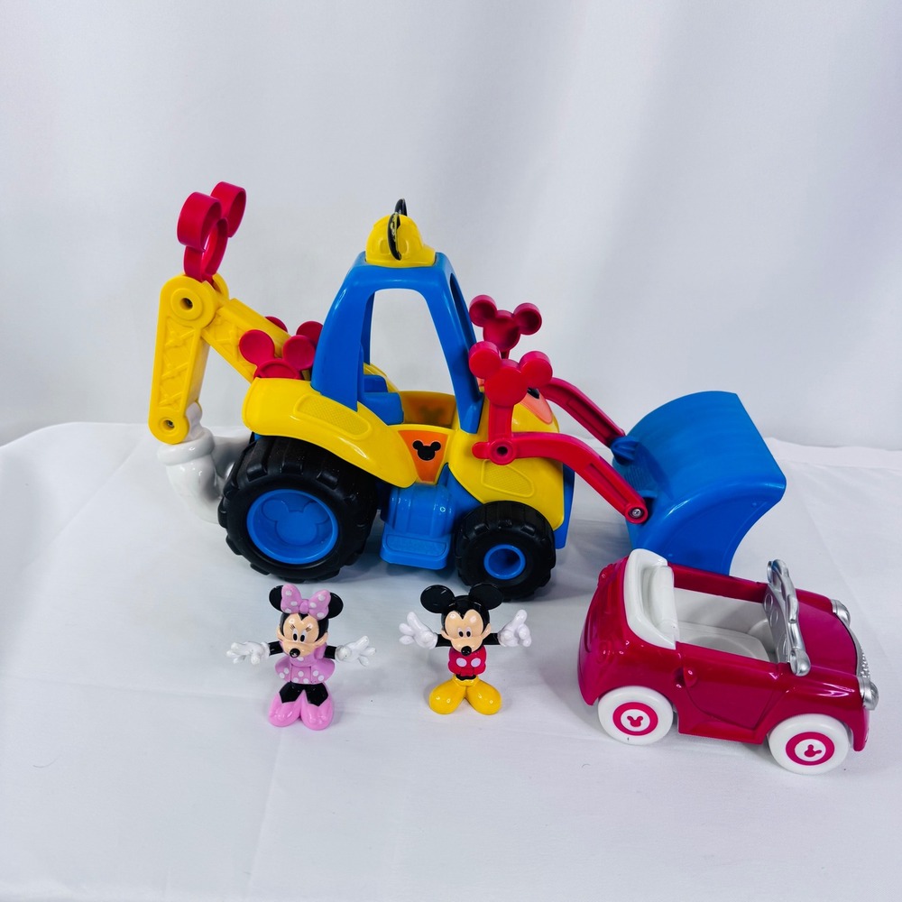 Disney Mickey‎ Mouska-Dozer Construction Truck & Car w/ Figures lot